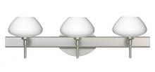 Besa Lighting 3SW-541007-SN - Besa Wall Peri Satin Nickel Opal Matte 3x40W G9