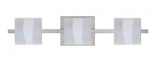 Besa Lighting 3WS-787399-LED-SN - Besa Wall Paolo Satin Nickel Opal Frost 3x50W G9