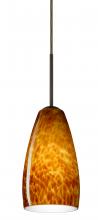 Besa Lighting B-150918-LED-BR - Besa Chrissy Pendant For Multiport Canopy Bronze Amber Cloud 1x9W LED