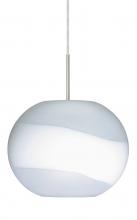 Besa Lighting J-477699-SN - Besa Pendant For Multiport Canopy Luna Satin Nickel Opal Frost 1x100W Medium Base