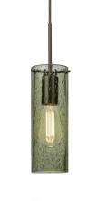 Besa Lighting J-JUNI10MS-EDIL-BR - Besa, Juni 10 Pendant For Multiport Canopy, Moss Bubble, Bronze, 1x4W LED Filament