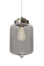 Besa Lighting J-OLINSM-EDIL-SN - Besa Olin Pendant For Multiport Canopy Satin Nickel Smoke 1x4W LED Filament