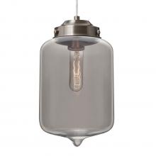 Besa Lighting J-OLINSM-SN - Besa Olin Pendant For Multiport Canopy Satin Nickel Smoke 1x60W Medium Base T10