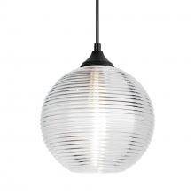 Besa Lighting OP-461600-BK - Besa Kristall 8 Pendant Black Clear 1x75W E26 Base