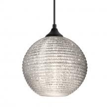 Besa Lighting OP-4616GL-BK - Besa Kristall 8 Pendant Black Glitter 1x75W E26 Base