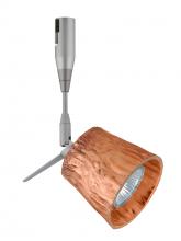 Besa Lighting RSP-5145CF-06-SN - Besa Spotlight With 6&#34; Stem Nico 3 Satin Nickel Stone Copper Foil 1x50W Halogen Mr16