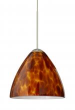 Besa Lighting RXP-177918-LED-SN-L - Besa Pendant Mia Satin Nickel Amber Cloud 1x5W LED, 15Ft. Cord