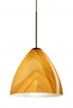 Besa Lighting RXP-1779HN-LED-BR-L - Besa Pendant Mia Bronze Honey 1x5W LED, 15Ft. Cord