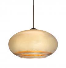 Besa Lighting RXP-2492GF-LED-BR - Besa Pendant Brio 7 Bronze Gold Foil 1x5W LED