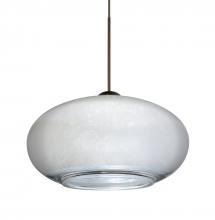 Besa Lighting RXP-2492SF-BR-L - Besa Pendant Brio 7 Bronze Silver Foil 1x35W Halogen, 15Ft. Cord