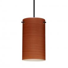 Besa Lighting RXP-4404CH-BK-277-DIM010 - Besa Stilo 7 Pendant Black Cherry 1x50W Halogen, 277V, 0-10V Dimming