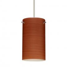 Besa Lighting RXP-4404CH-SN-277-DIM010 - Besa Stilo 7 Pendant Satin Nickel Cherry 1x50W Halogen, 277V, 0-10V Dimming