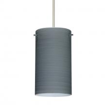 Besa Lighting RXP-4404TN-SN-277-DIM010 - Besa Stilo 7 Pendant Satin Nickel Titan 1x50W Halogen, 277V, 0-10V Dimming