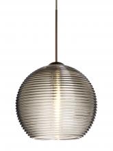 Besa Lighting RXP-461502-LED-BR-L - Besa Pendant Kristall 6 Bronze Smoke 1x5W LED, 15Ft. Cord