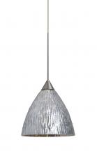 Besa Lighting RXP-EVESS-SN - Besa, Eve Cord Pendant, Stone Silver Foil, Satin Nickel Finish, 1x50W Halogen