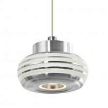 Besa Lighting RXP-FLOW00-CLCL-LED-SN - Besa, Flower Cord Pendant, Clear/Clear, Satin Nickel Finish, 1x3W LED