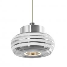 Besa Lighting RXP-FLOW00-FRFR-LED-SN - Besa, Flower Cord Pendant, Frost/Frost, Satin Nickel Finish, 1x3W LED