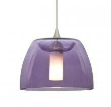 Besa Lighting RXP-SPURPL-SN-L - Besa Spur Cord Pendant, Plum, Satin Nickel Finish, 1x35W Halogen, 15Ft. Cord