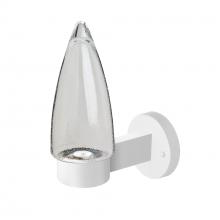 Besa Lighting SULUCL-WALL-LED-WH - Sulu Outdoor Sconce, Clear Bubble, White Finish, 1x4W LED