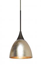 Besa Lighting X-1758GF-LED-BR - Besa Divi Pendant, Gold Foil, Bronze, 1x9W LED