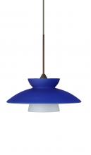 Besa Lighting X-271823-LED-BR - Besa Pendant For Multiport Canopy Trilo 7 Bronze Blue Matte 1x5W LED