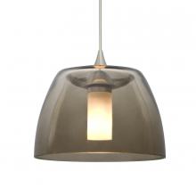 Besa Lighting X-SPURSM-LED-SN-L - Besa Spur Cord Pendant For Multiport Canopy, Smoke, Satin Nickel Finish, 1x3W LED, 15