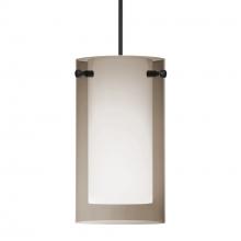 Besa Lighting XP-S44007-BK - Besa Pendant Pahu 4, Black Finish, Transparent Smoke/Opal 1x35W MAX GY6.35 Base