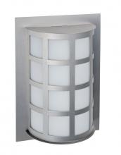 Besa Lighting SCALA13-WA-LED-BA - Besa Outdoor Scala 13 Brushed Aluminum White Acrylic 1x9W LED