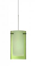 Besa Lighting 1XP-L44007-SN - Besa Pendant Pahu 4 Satin Nickel Transparent Olive/Opal 1x35W Halogen