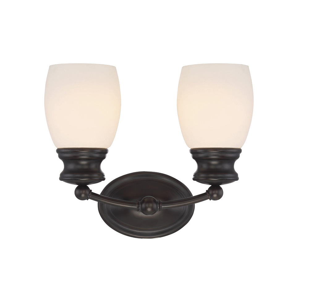 Elise 2-Light Bathroom Vanity Light in English Bronze