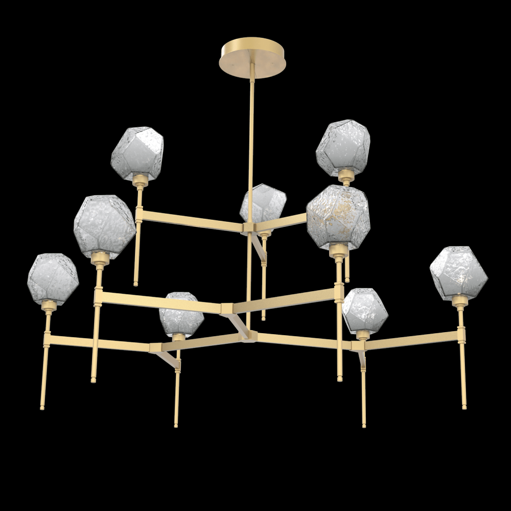 Gem Round Chandelier-55-Gilded Brass