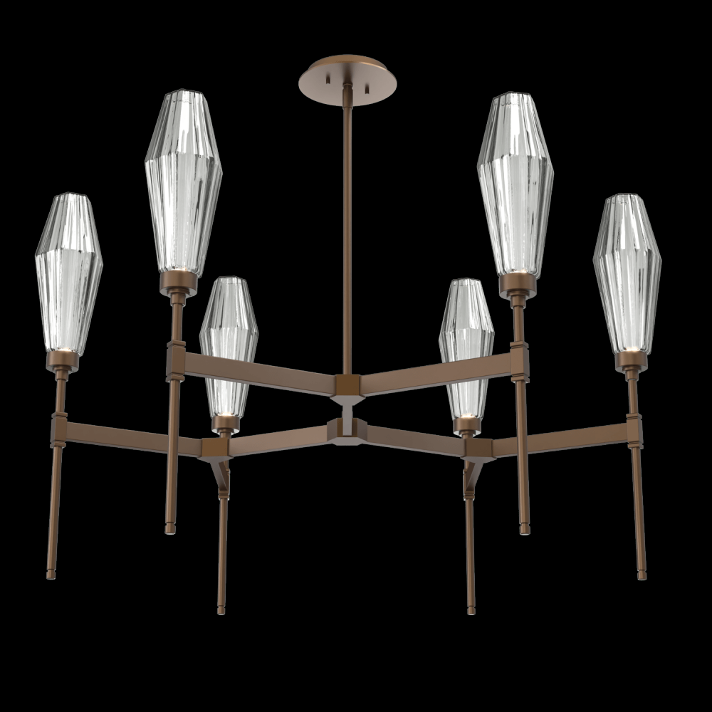 Aalto Round Belvedere Chandelier-37-Flat Bronze