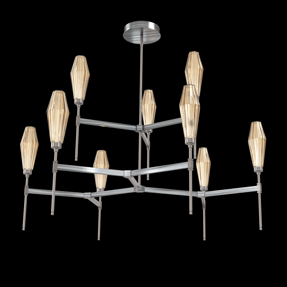 Aalto Round Chandelier-54-Gunmetal