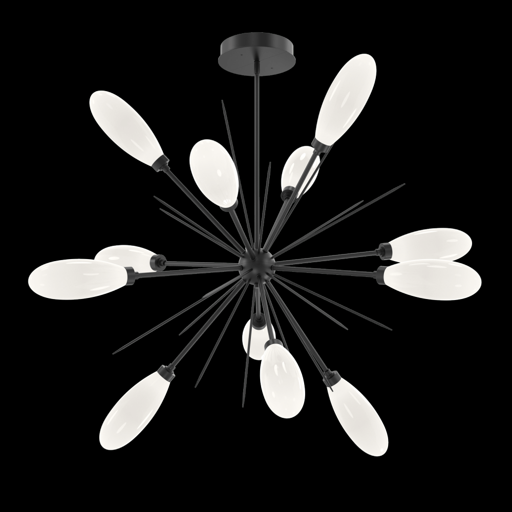 Fiori  Starburst Chandelier - 46&#34; -Matte Black