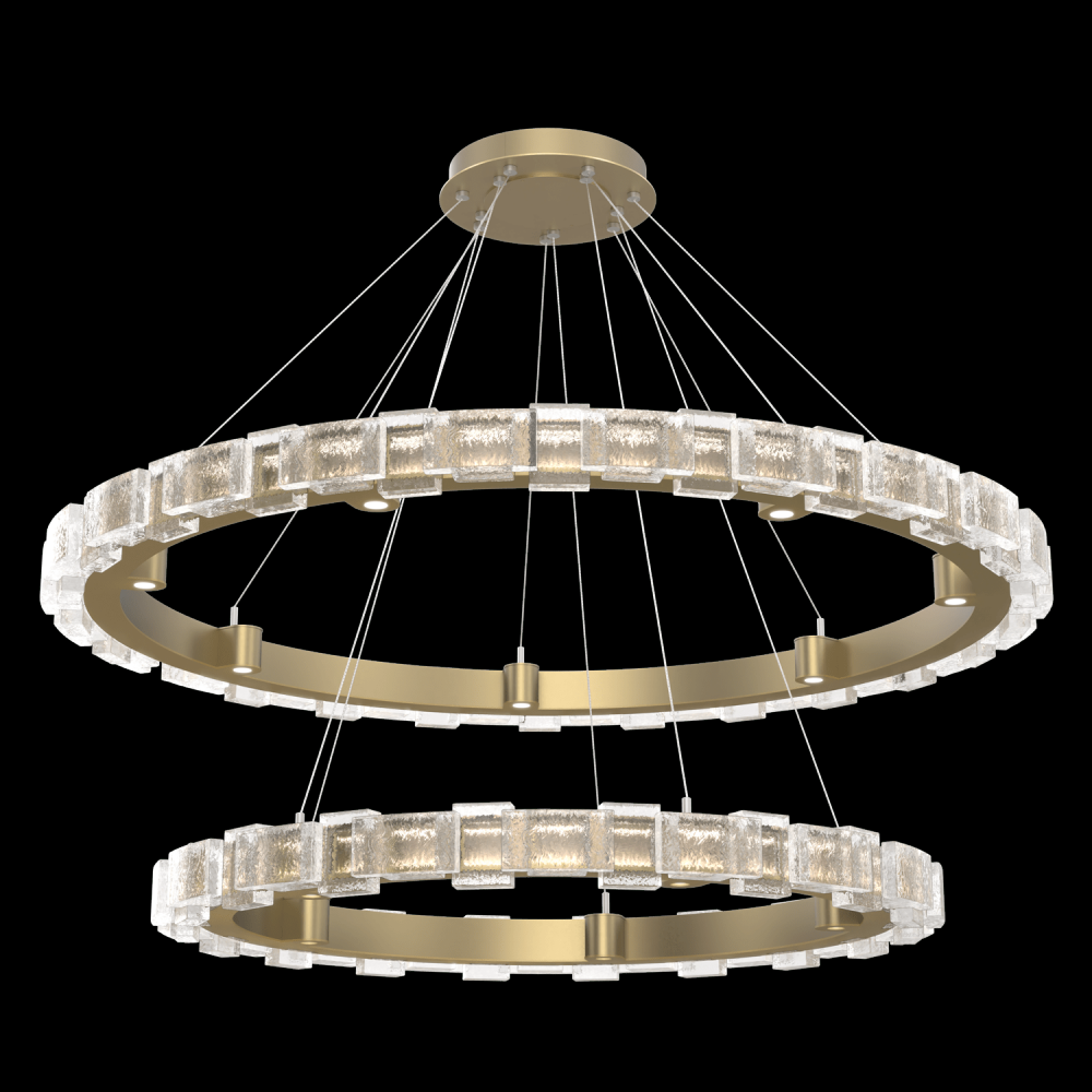 Tessera 38&#34; & 50&#34; Two-Tier Ring-Gilded Brass