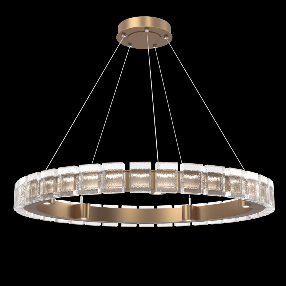 Tessera 38in Ring-Novel Brass-Pavé Cast Glass