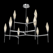 Hammerton CHB0050-54-GM-CB-001-L1 - Rock Crystal Round Chandelier-54-Gunmetal