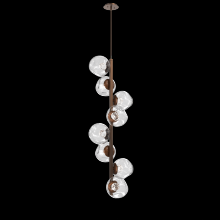 Hammerton CHB0086-T8-BB-FC-001-L3 - Luna 8pc Twisted Vine-Burnished Bronze-Floret Inner - Clear Outer-Threaded Rod Suspension-LED 3000K