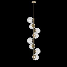 Hammerton CHB0086-T8-GB-FC-001-L3 - Luna 8pc Twisted Vine-Gilded Brass-Floret Inner - Clear Outer-Threaded Rod Suspension-LED 3000K