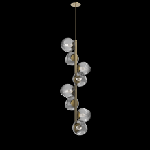 Hammerton CHB0086-T8-GB-GS-001-L1 - Luna 8pc Twisted Vine-Gilded Brass-Geo Inner - Smoke Outer-Threaded Rod Suspension-LED 2700K