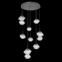 Hammerton CHB0089-08-GP-C-C01-L3 - Mesa Round 8pc Multi-Pendant