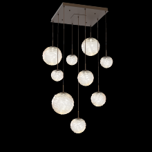 Hammerton CHB0092-09-FB-A-C01-L3 - Gaia Square Multi-Pendant Chandelier