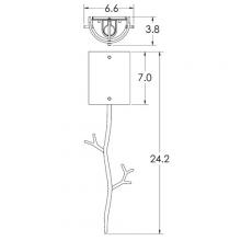 Hammerton CSB0032-0A-BS-BG-E2 - Ironwood Twig Cover Sconce-0A 6&#34;