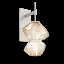 Hammerton IDB0089-01-BS-A-L1 - Mesa Sconce-Beige Silver-Amber Blown Glass