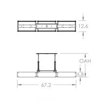 Hammerton PLB0026-0D-BS-FG-001-L3 - Urban Loft Trestle Linear - 67-Inch (LED)