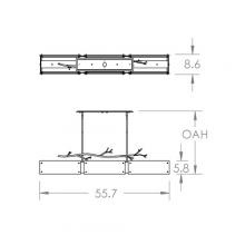 Hammerton PLB0032-0C-BS-SG-001-L1 - Ironwood Linear - 55-Inch (LED)