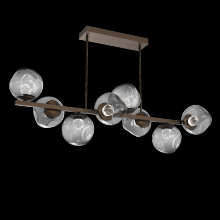 Hammerton PLB0086-T8-FB-FS-001-L3 - Luna 8pc Twisted Branch-Flat Bronze-Floret Inner - Smoke Outer-Threaded Rod Suspension-LED 3000K