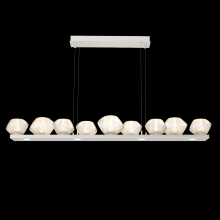 Hammerton PLB0089-0C-BS-A-CA1-L1 - Mesa 59" Linear Suspension-Beige Silver-Amber Blown Glass