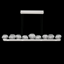 Hammerton PLB0089-0C-BS-S-CA1-L1 - Mesa 59" Linear Suspension-Beige Silver-Smoke Blown Glass