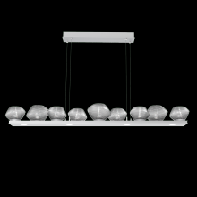 Hammerton PLB0089-0C-CS-S-CA1-L1 - Mesa 59" Linear Suspension-Classic Silver-Smoke Blown Glass